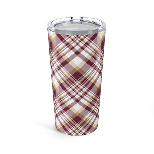 Tumbler | Maroon & Gold | Tartan