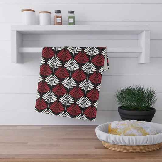 Tea Towel | Red & Black | Deco