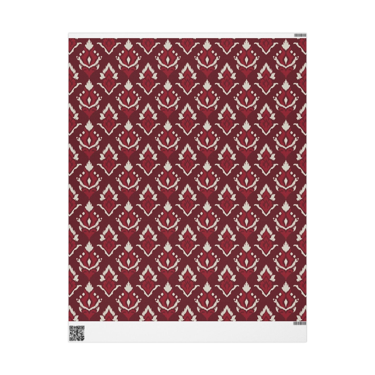 Gift Wrap | Maroon & White | Ikat