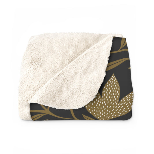 Sherpa Blanket | Black & Gold | Magnolia