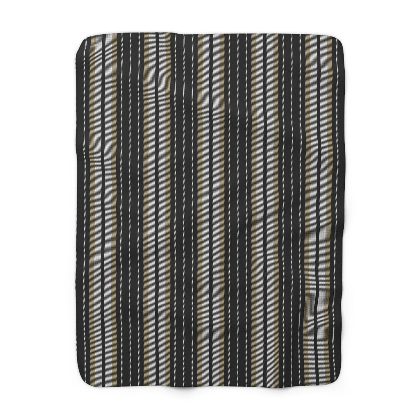 Sherpa Blanket | Black & Gold | Stripe