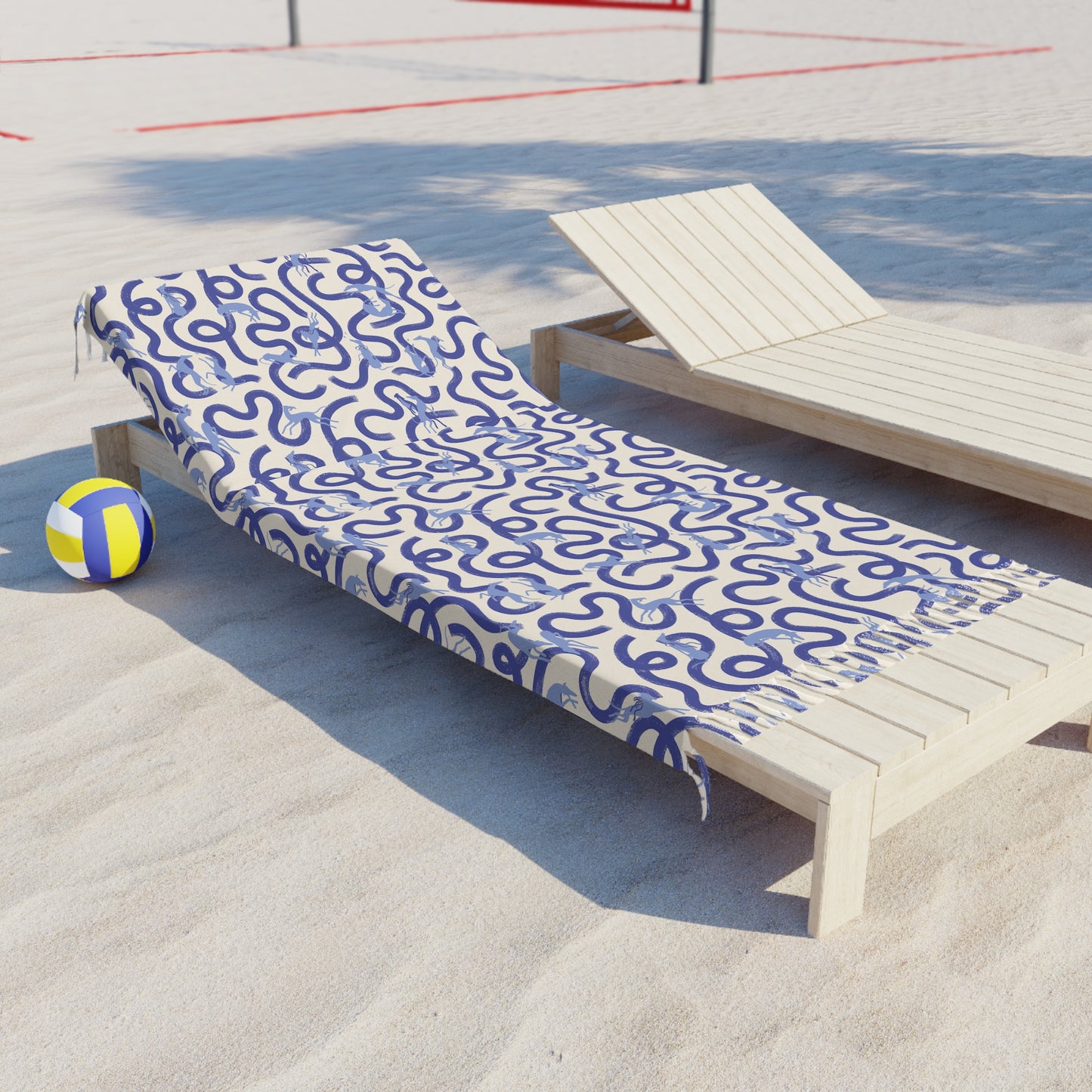 Boho Beach Towel | Greyhounds | Blue Ribbon