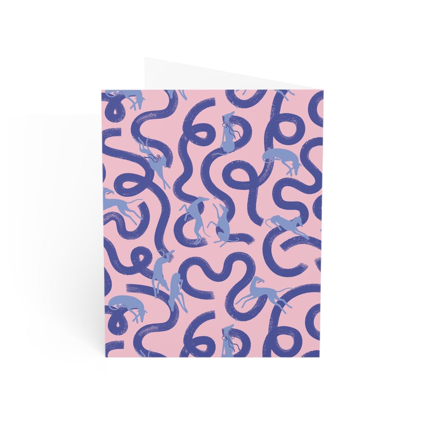 Monogram Notecards | Greyhounds | Pink Ribbon