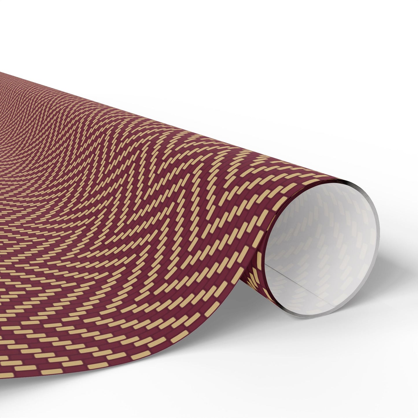 Gift Wrap | Maroon & Gold | Herringbone