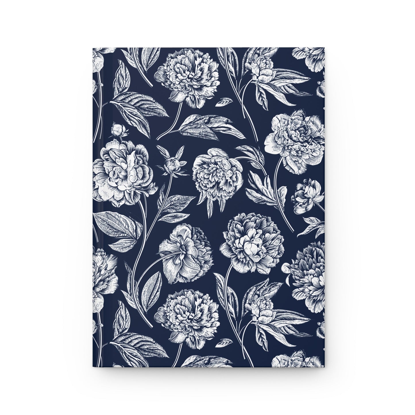 Hardcover Journal | Navy & White | Peony