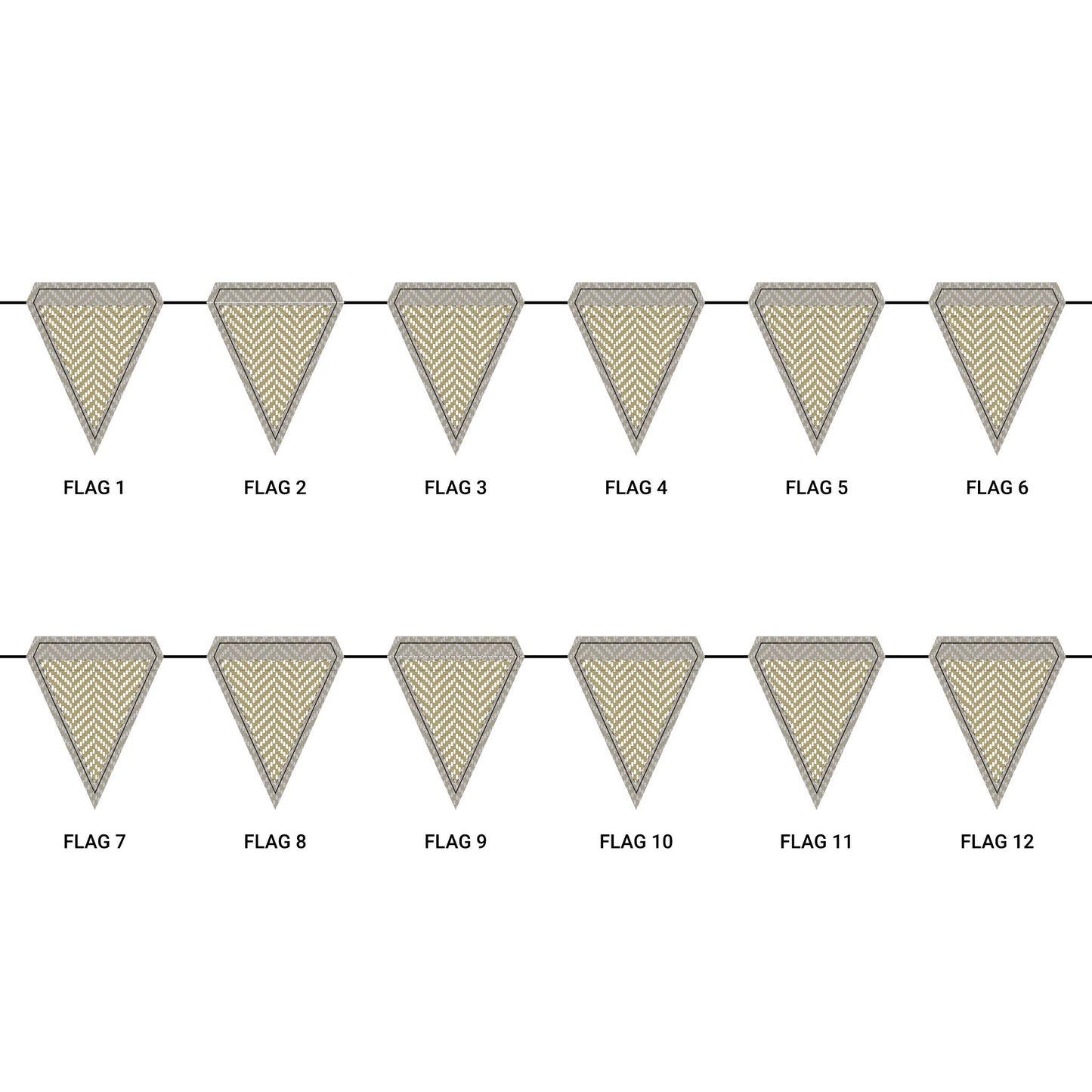 Flag Garland | Atlanta, Georgia | Herringbone