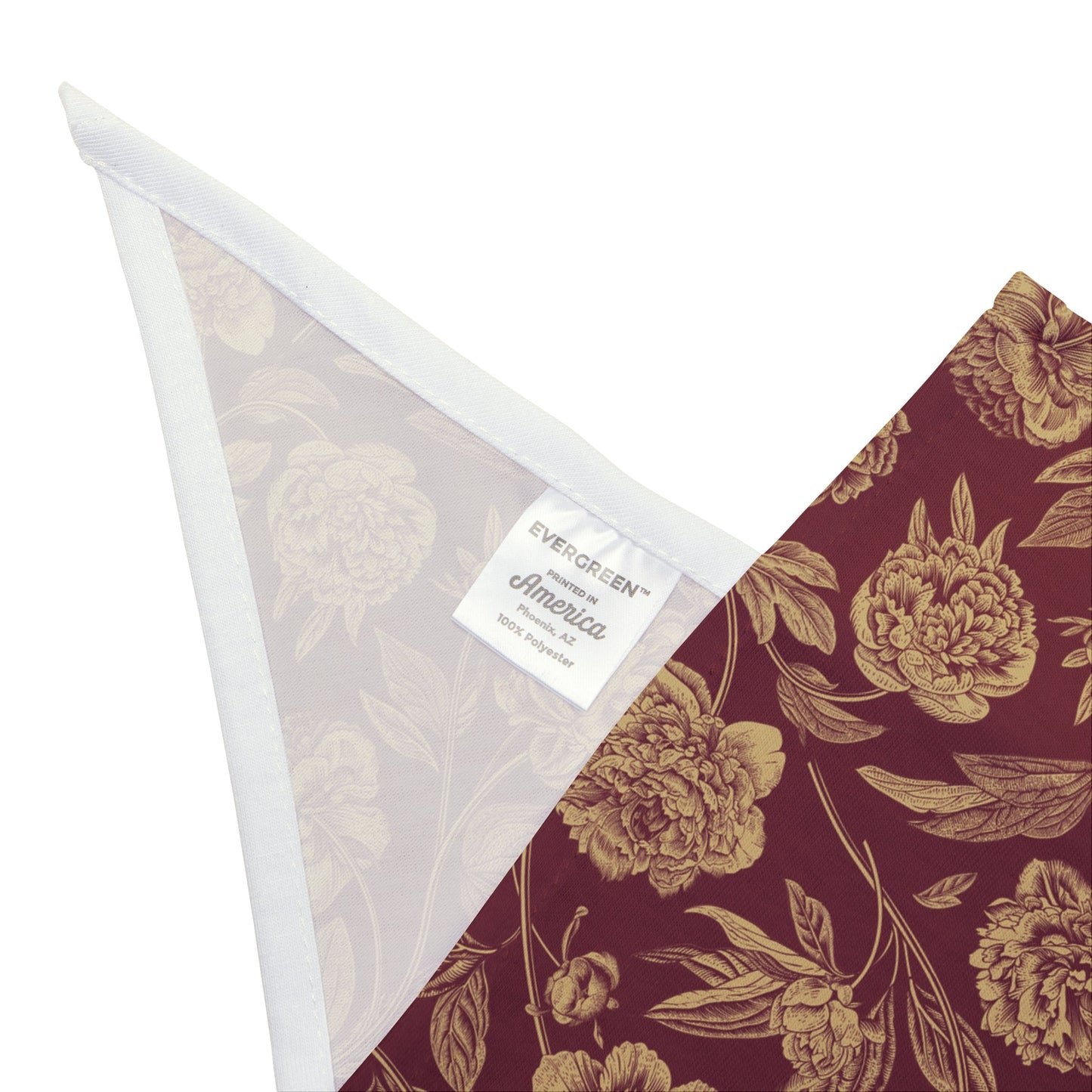 Pet Bandana | Maroon & Gold | Peony