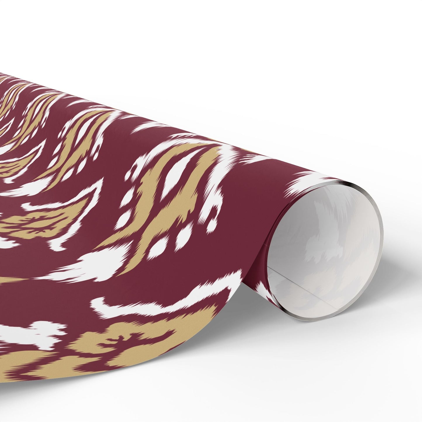 Gift Wrap | Maroon & Gold | Ikat