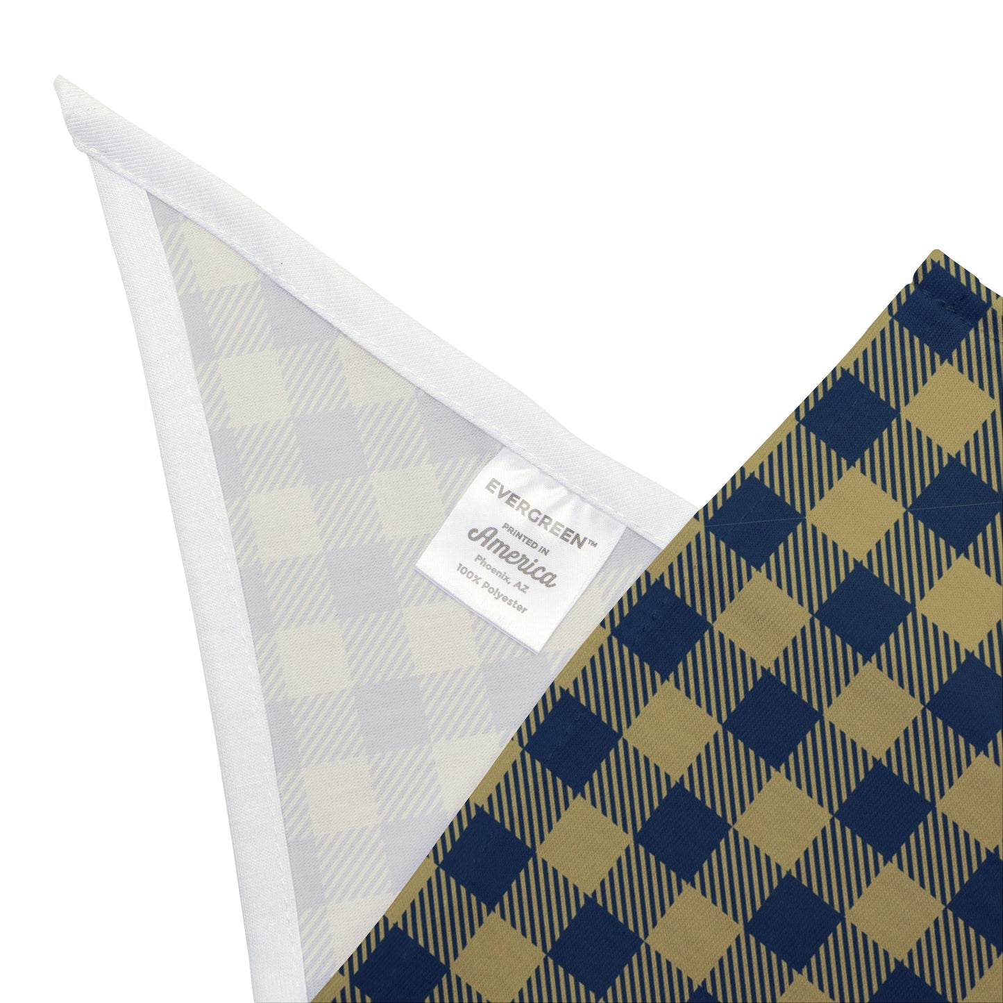 Pet Bandana | Blue & Gold | Gingham
