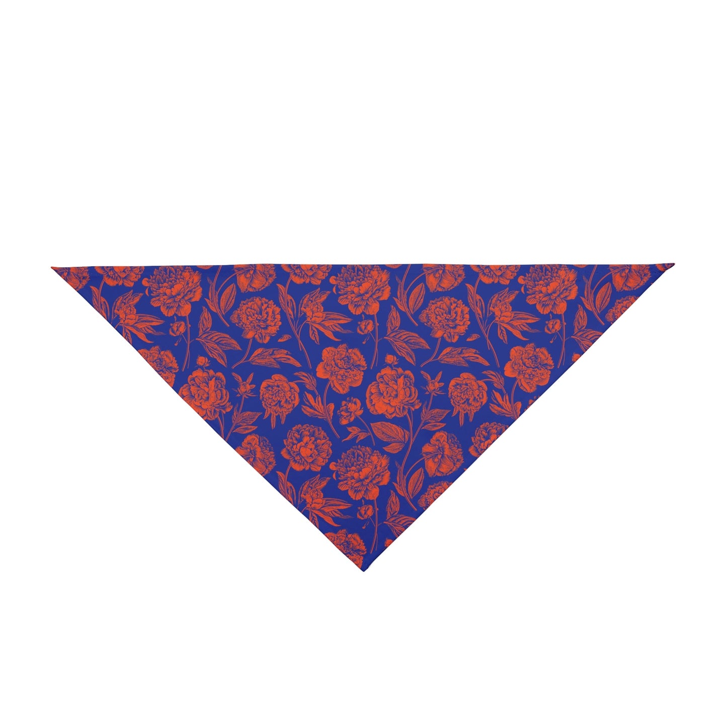 Pet Bandana | Bright Blue & Orange | Peony