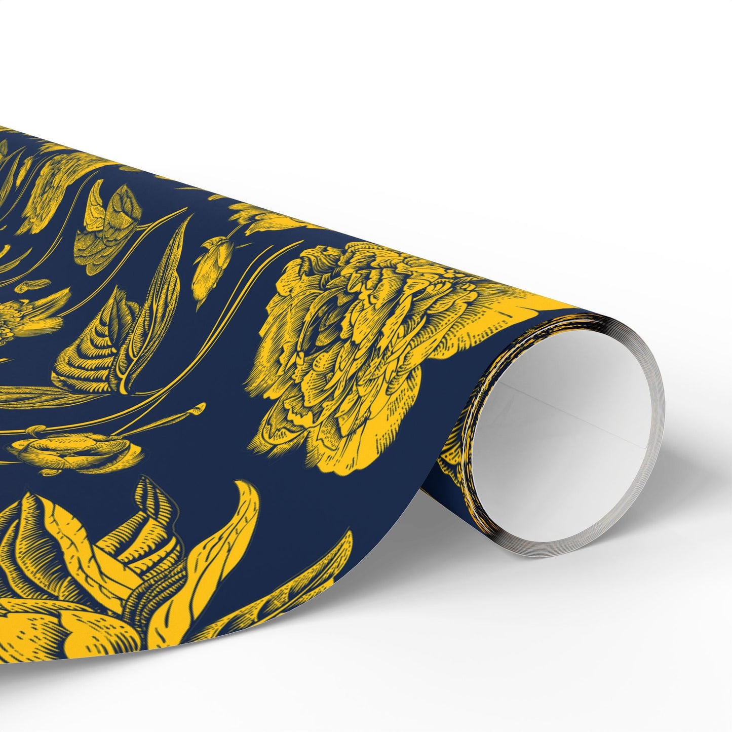 Gift Wrap | Yellow & Blue | Peony