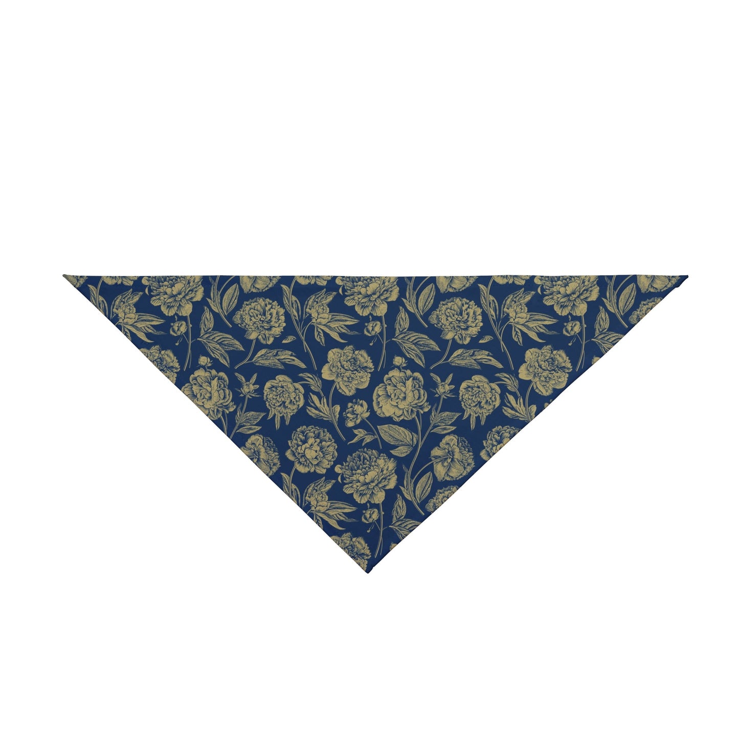 Pet Bandana | Blue & Gold | Peony