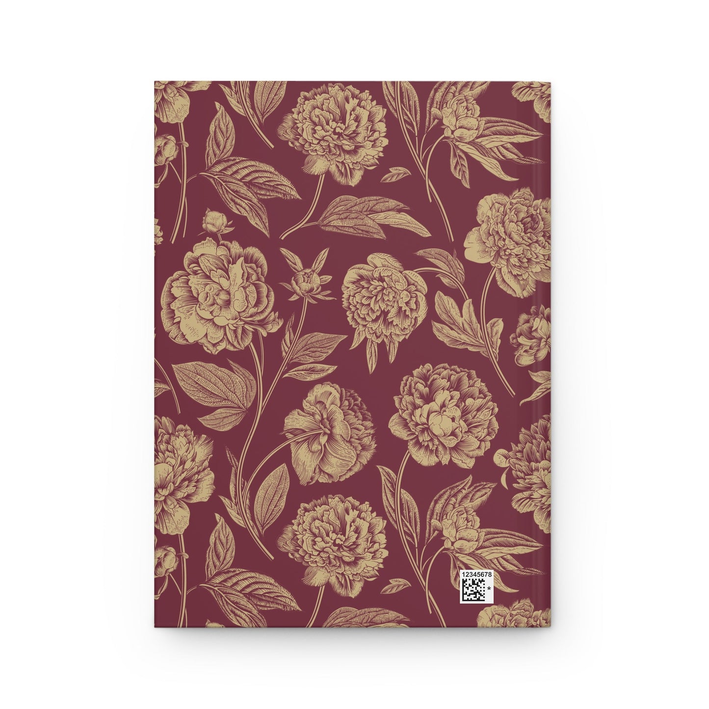 Journal | Maroon & Gold | Peony