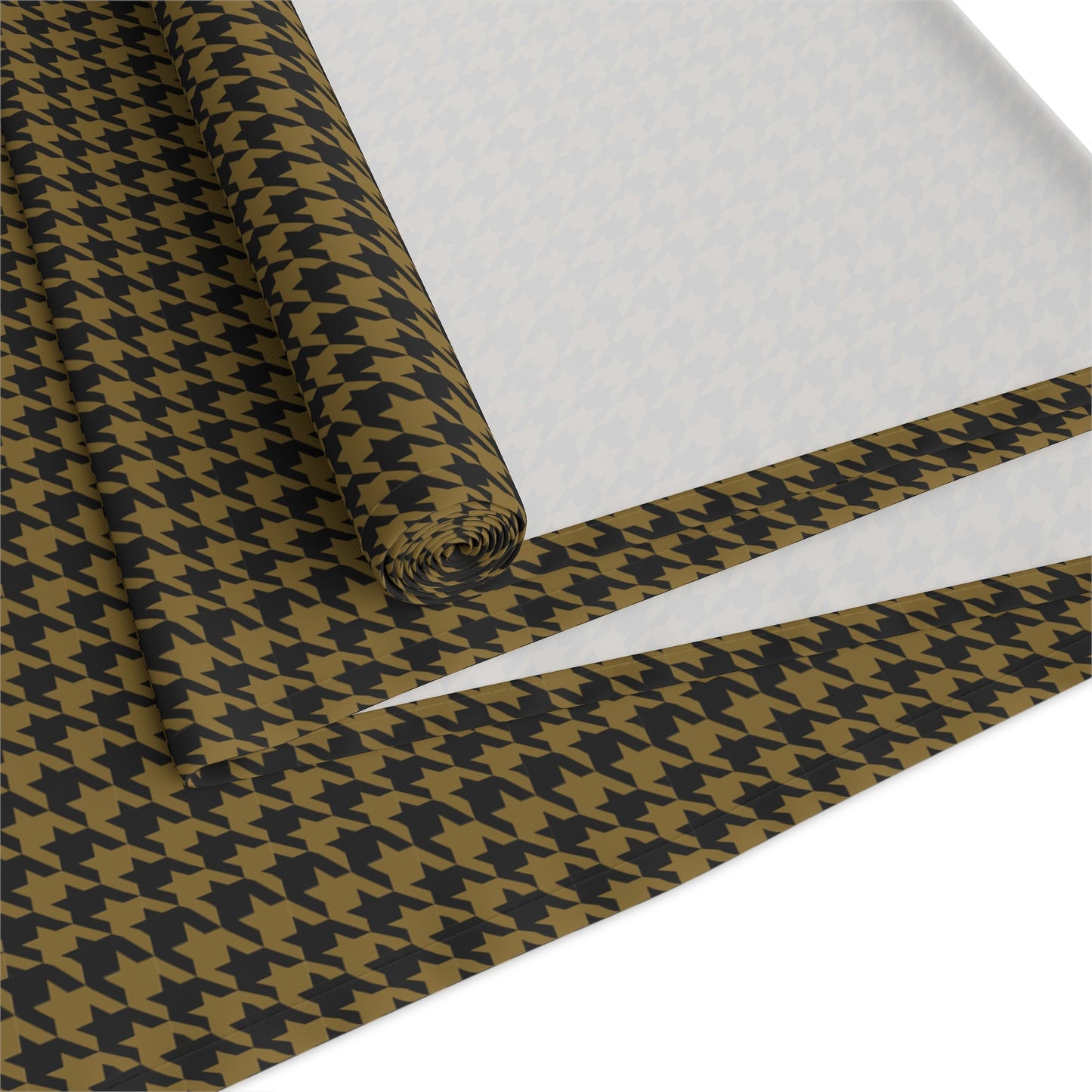 Table Runner | Black & Gold | Houndstooth