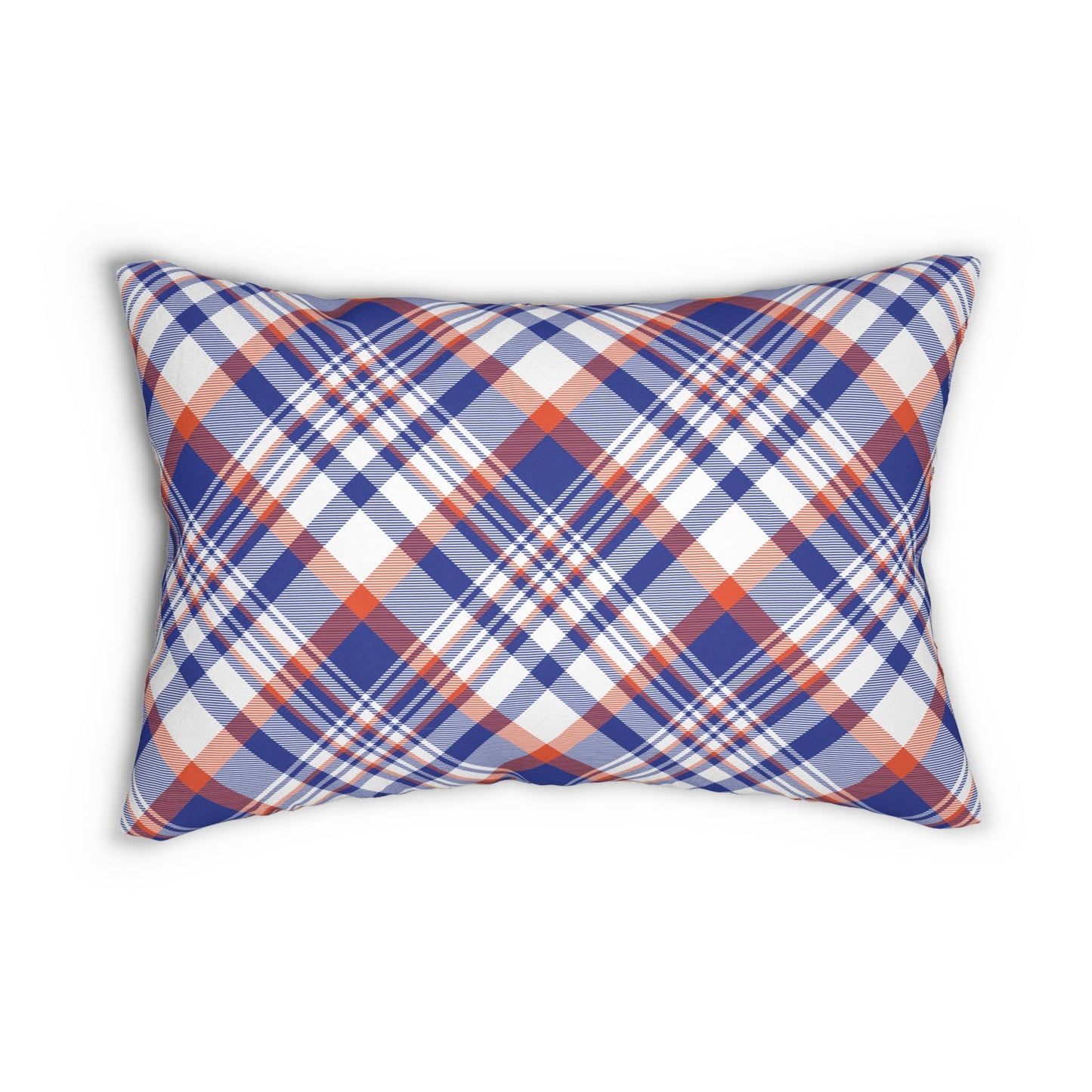 Pillow | Bright Blue & Orange | Tartan