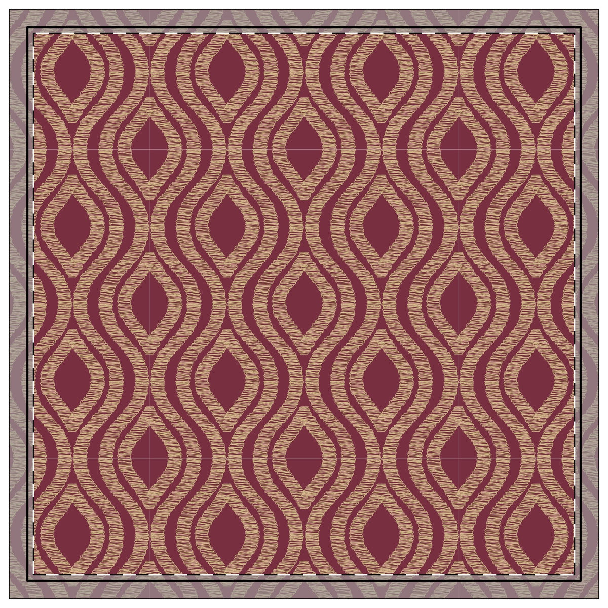 Napkins | Maroon & Gold | Ogee
