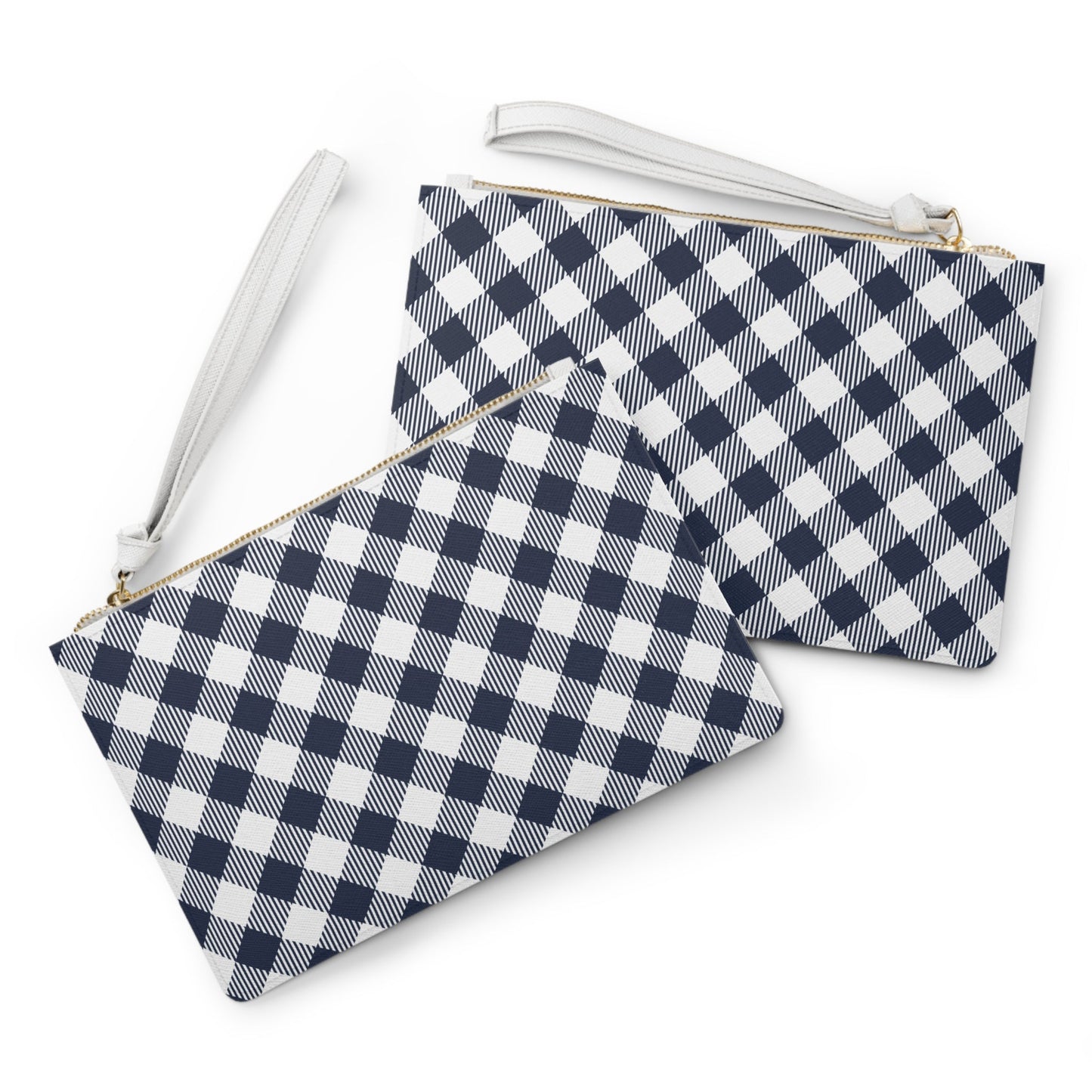 Clutch Bag | Navy & White | Gingham