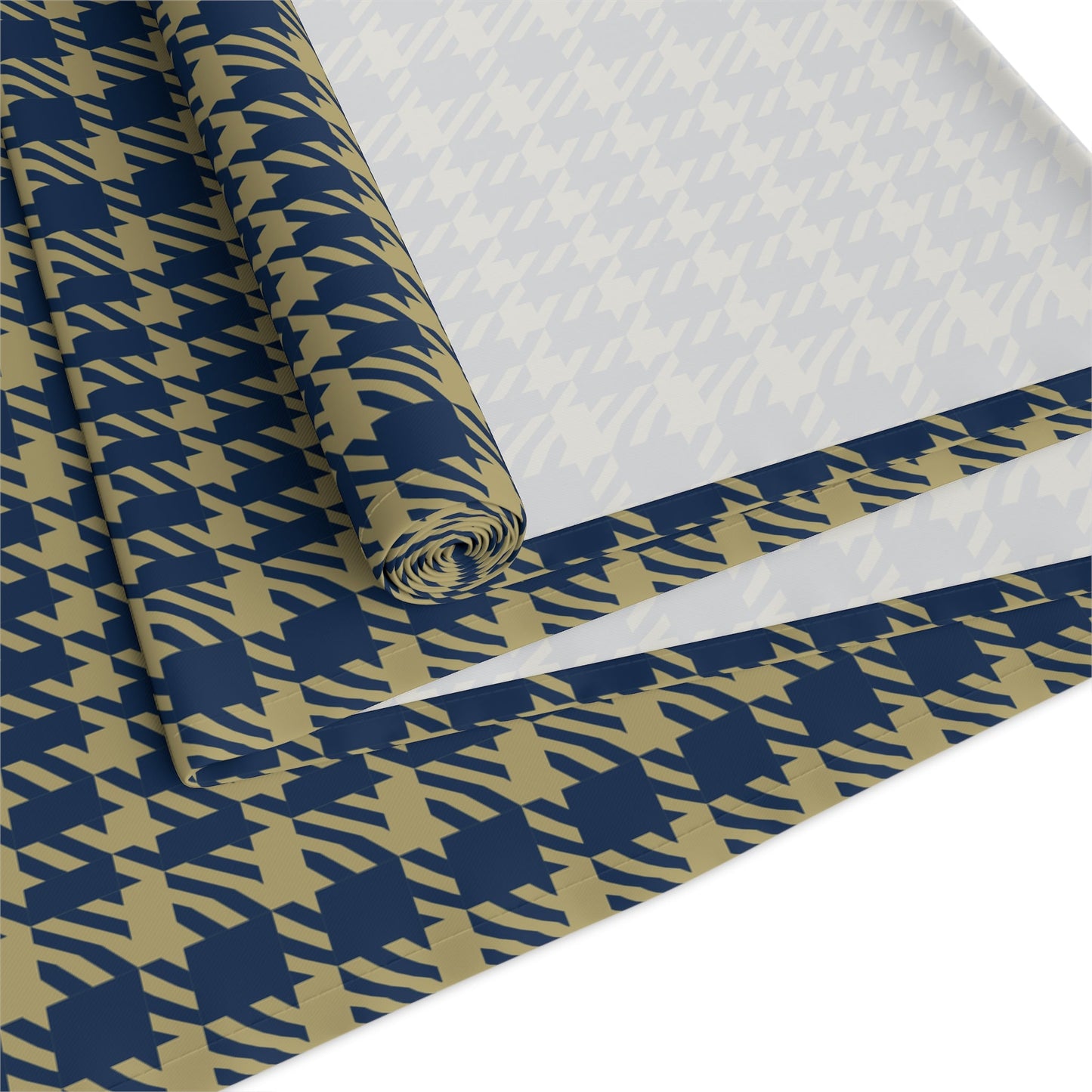 Table Runner | Blue & Gold | Tweed