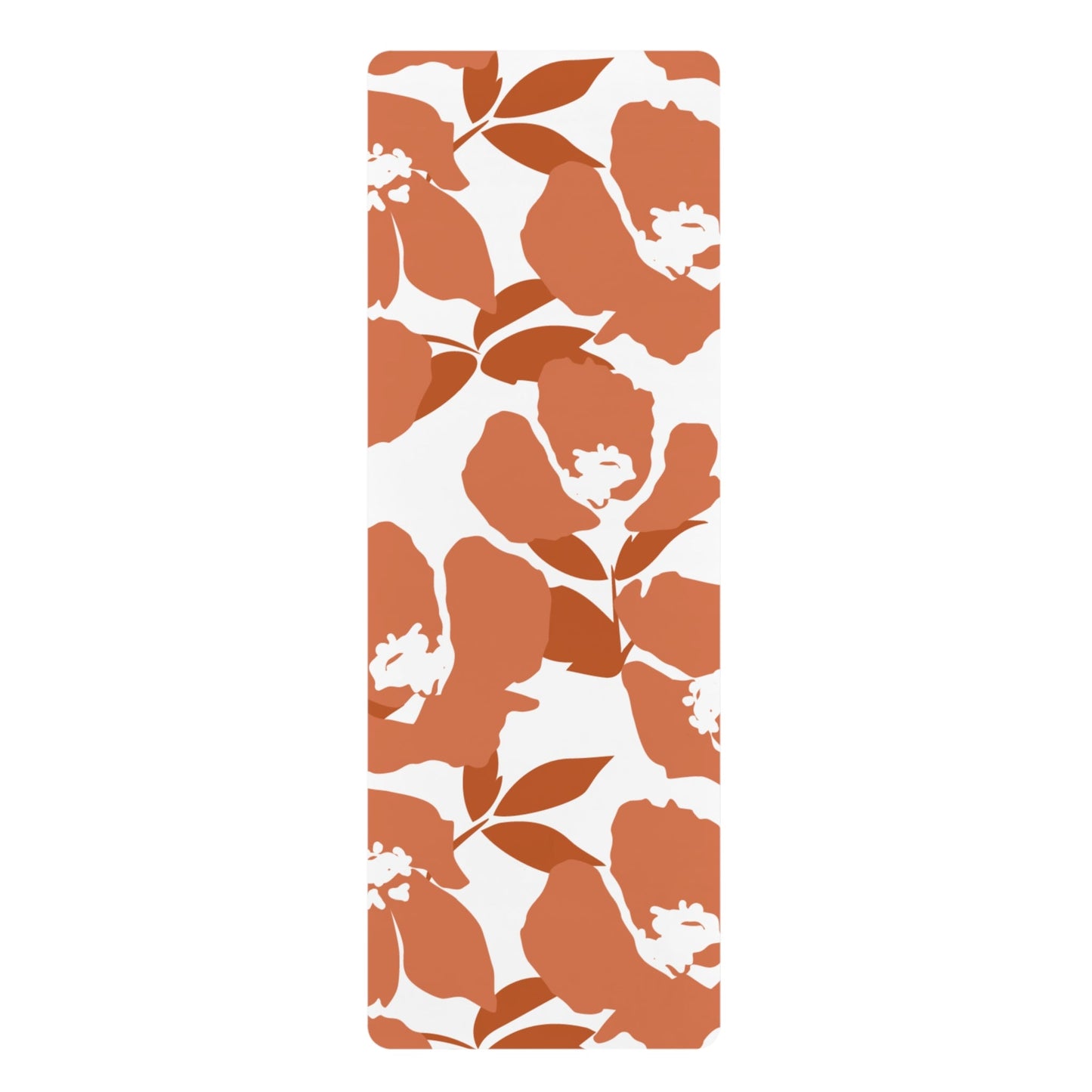 Yoga Mat | Dark Orange & White | Poppy