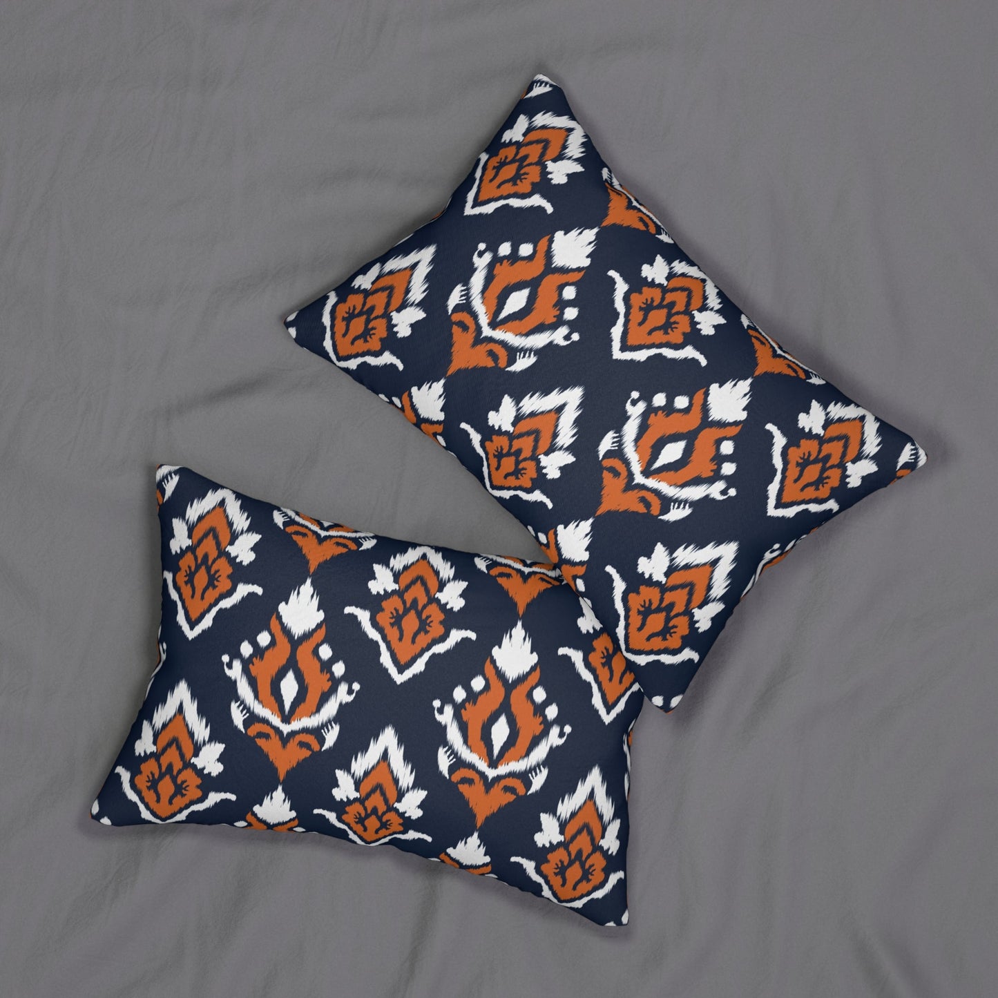 Pillow | Orange & Blue | Ikat