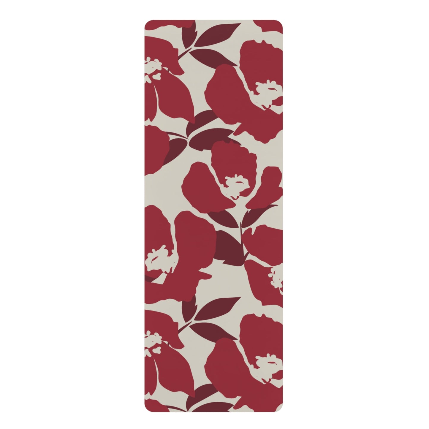 Yoga Mat | Maroon & White | Poppy