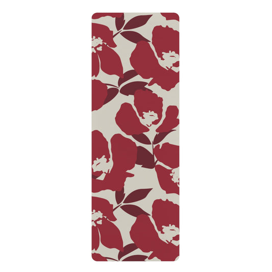 Yoga Mat | Maroon & White | Poppy