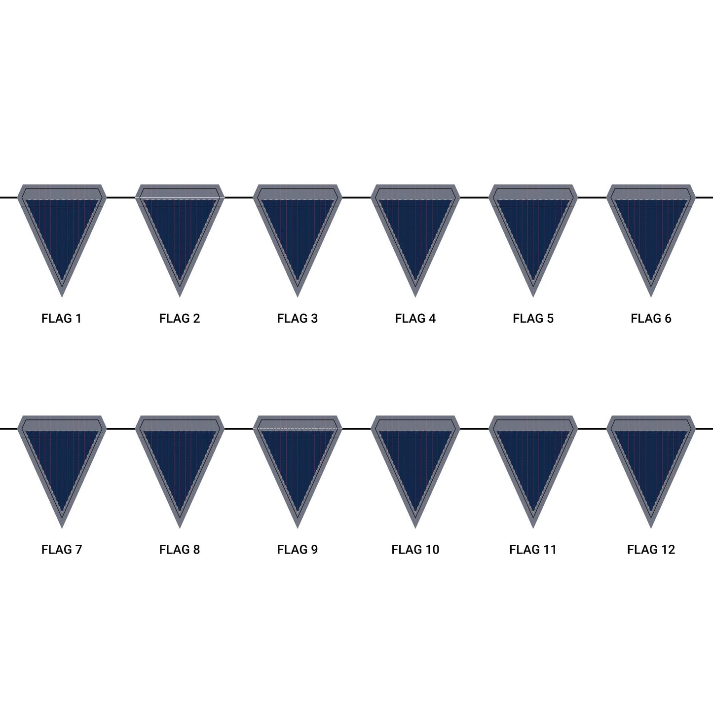 Flag Garland | Oxford, Mississippi | Pinstripe