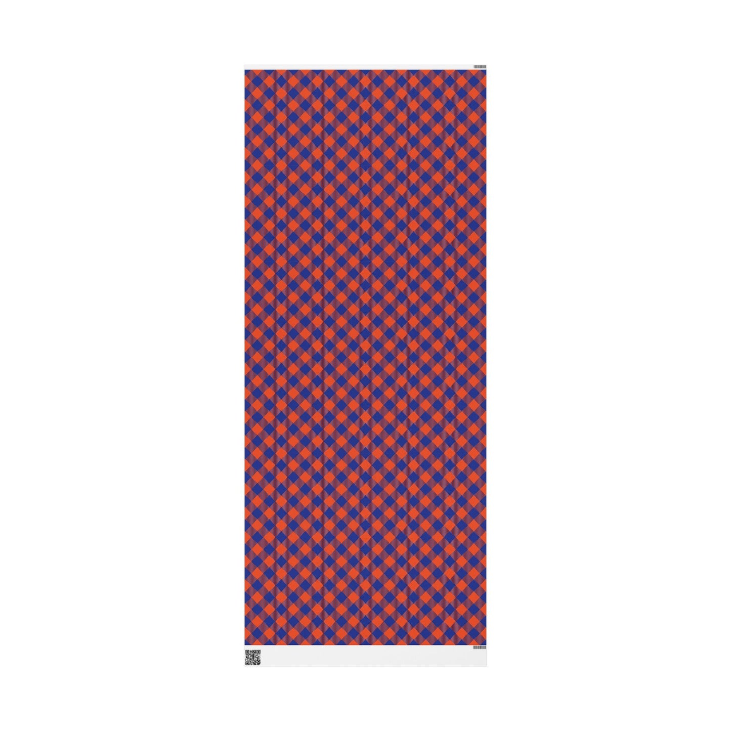 Gift Wrap | Bright Blue & Orange | Gingham