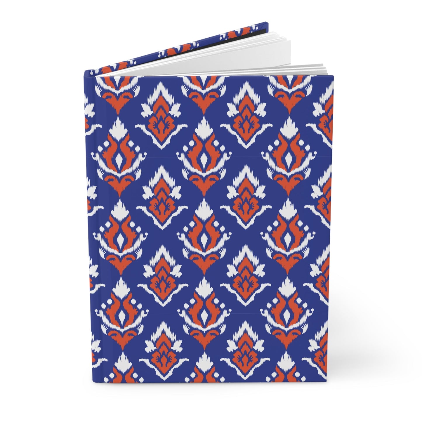 Hardcover Journal | Bright Blue & Orange | Ikat