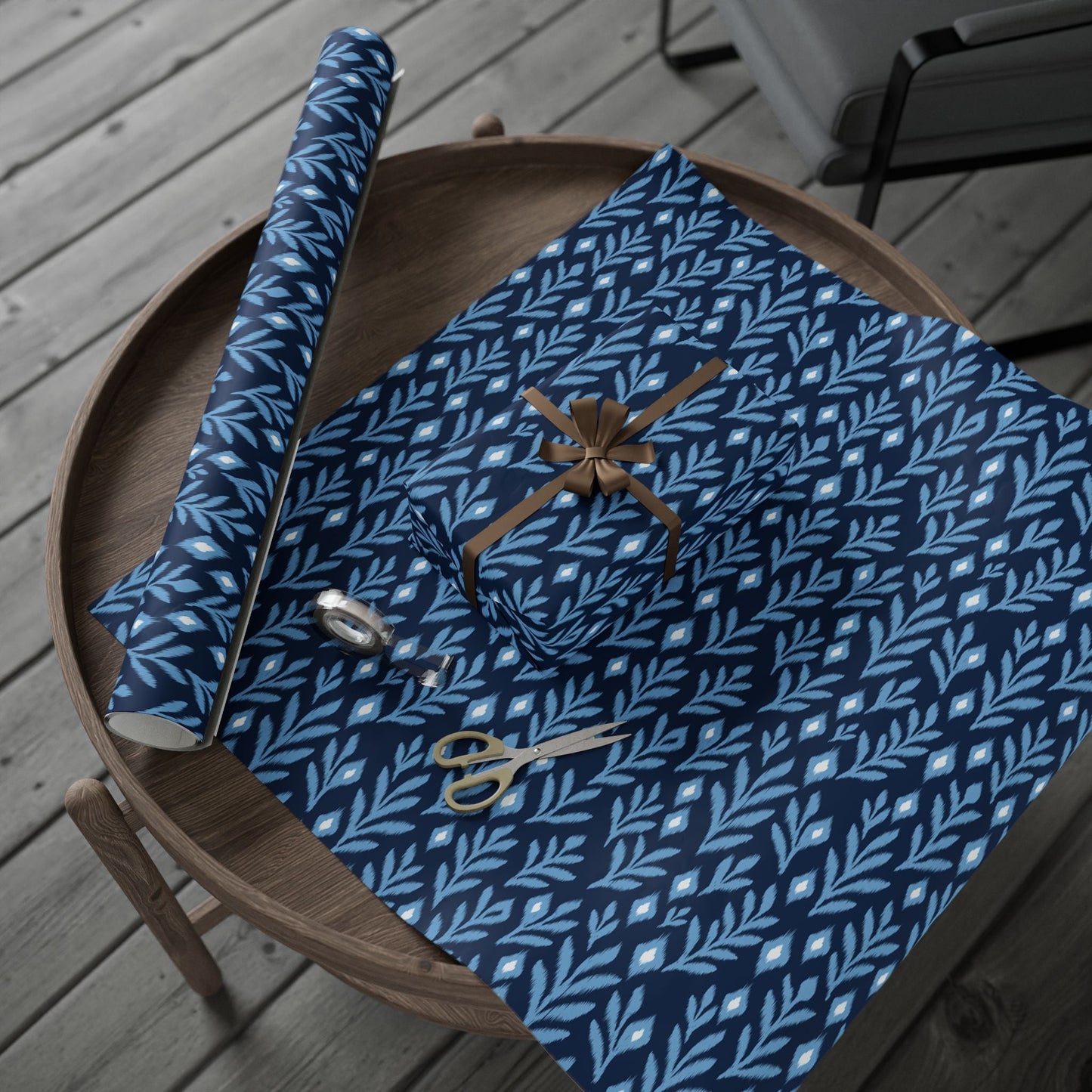 Gift Wrap | Light Blue & White | Laurel