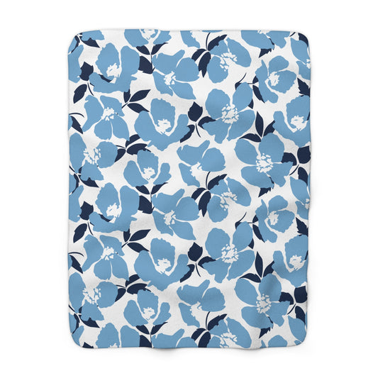 Sherpa Blanket | Light Blue & White | Poppy