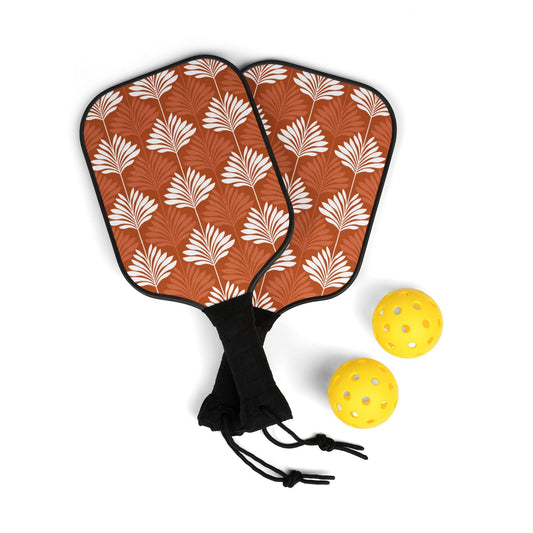 Pickleball Paddle Kit | Dark Orange & White | Deco
