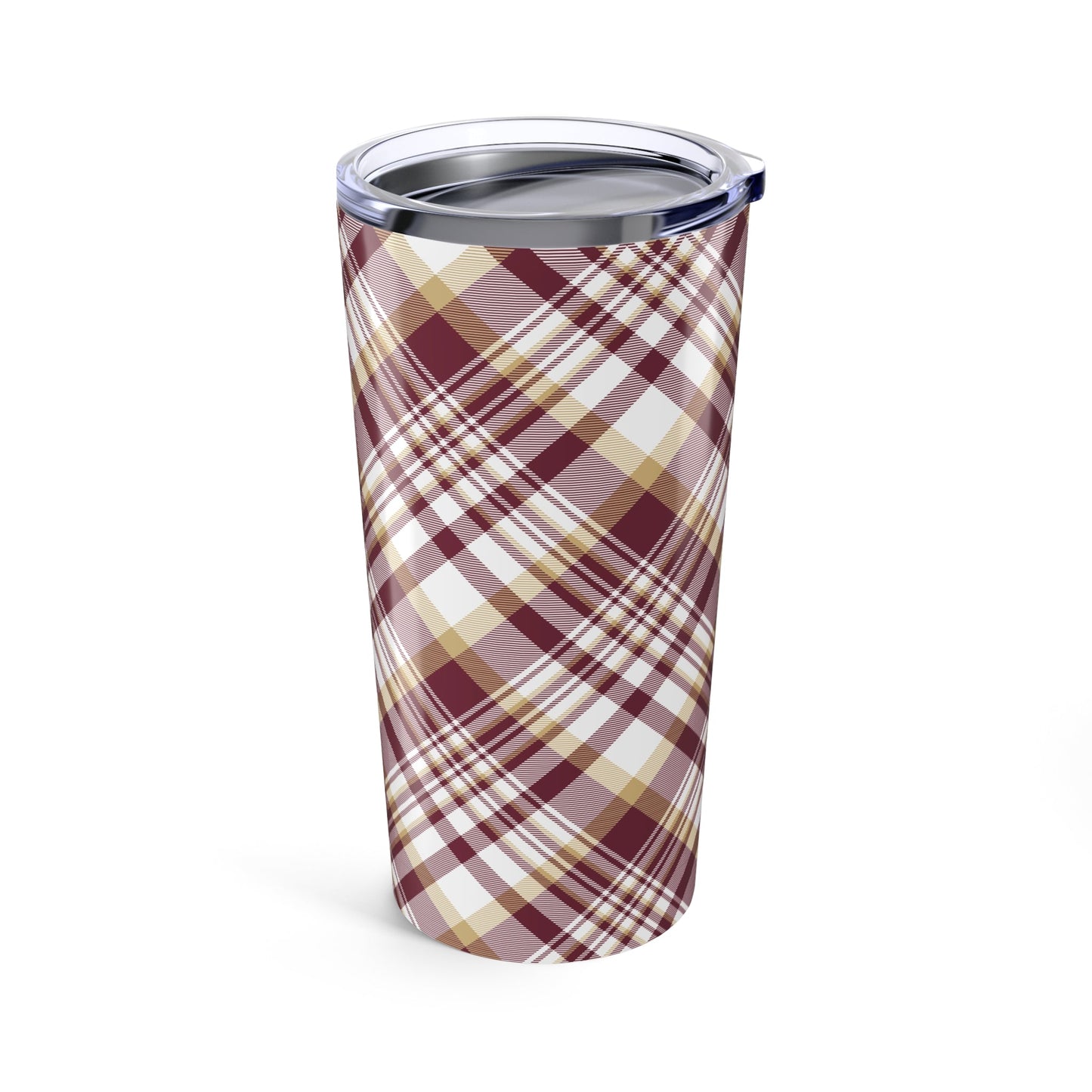 Tumbler | Maroon & Gold | Tartan