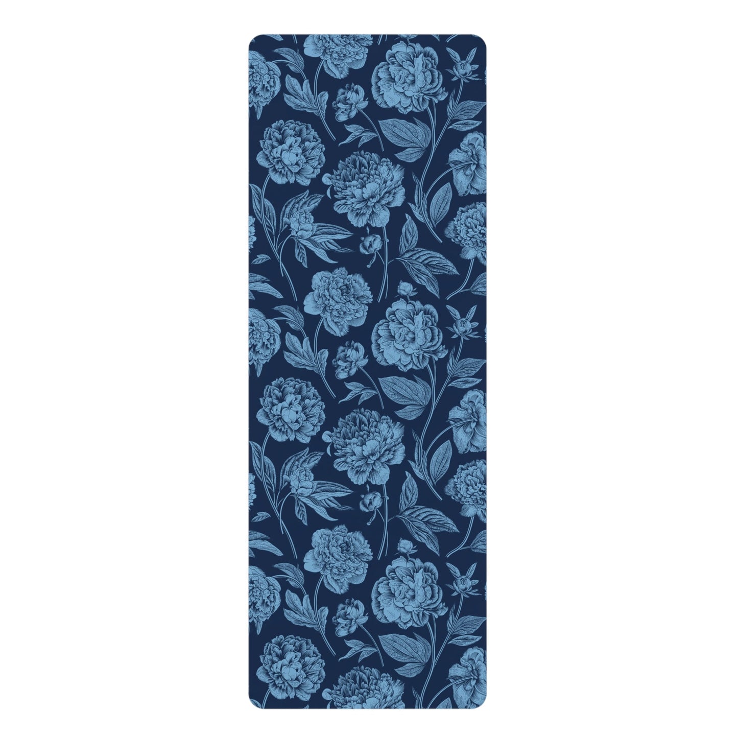 Yoga Mat | Light Blue & White | Peony