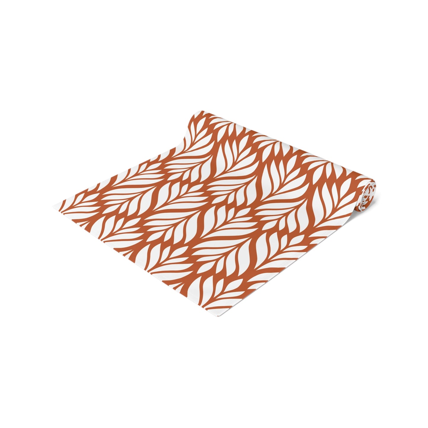 Table Runner | Dark Orange & White | Palm
