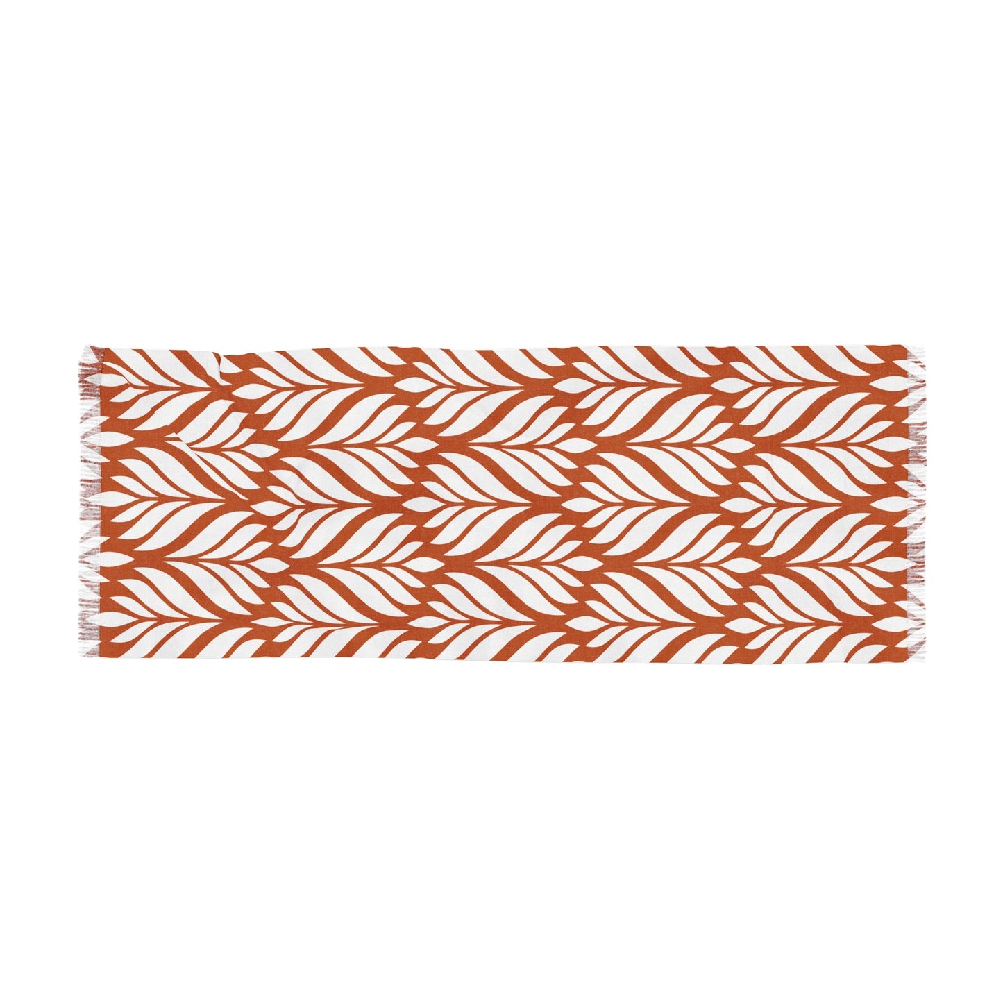 Scarf | Dark Orange & White | Palm