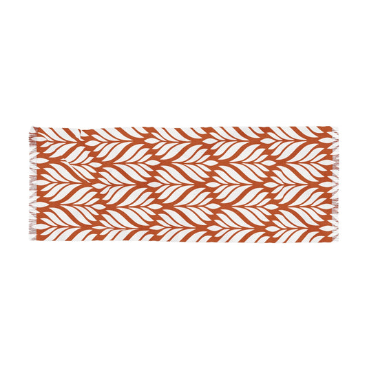 Scarf | Dark Orange & White | Palm