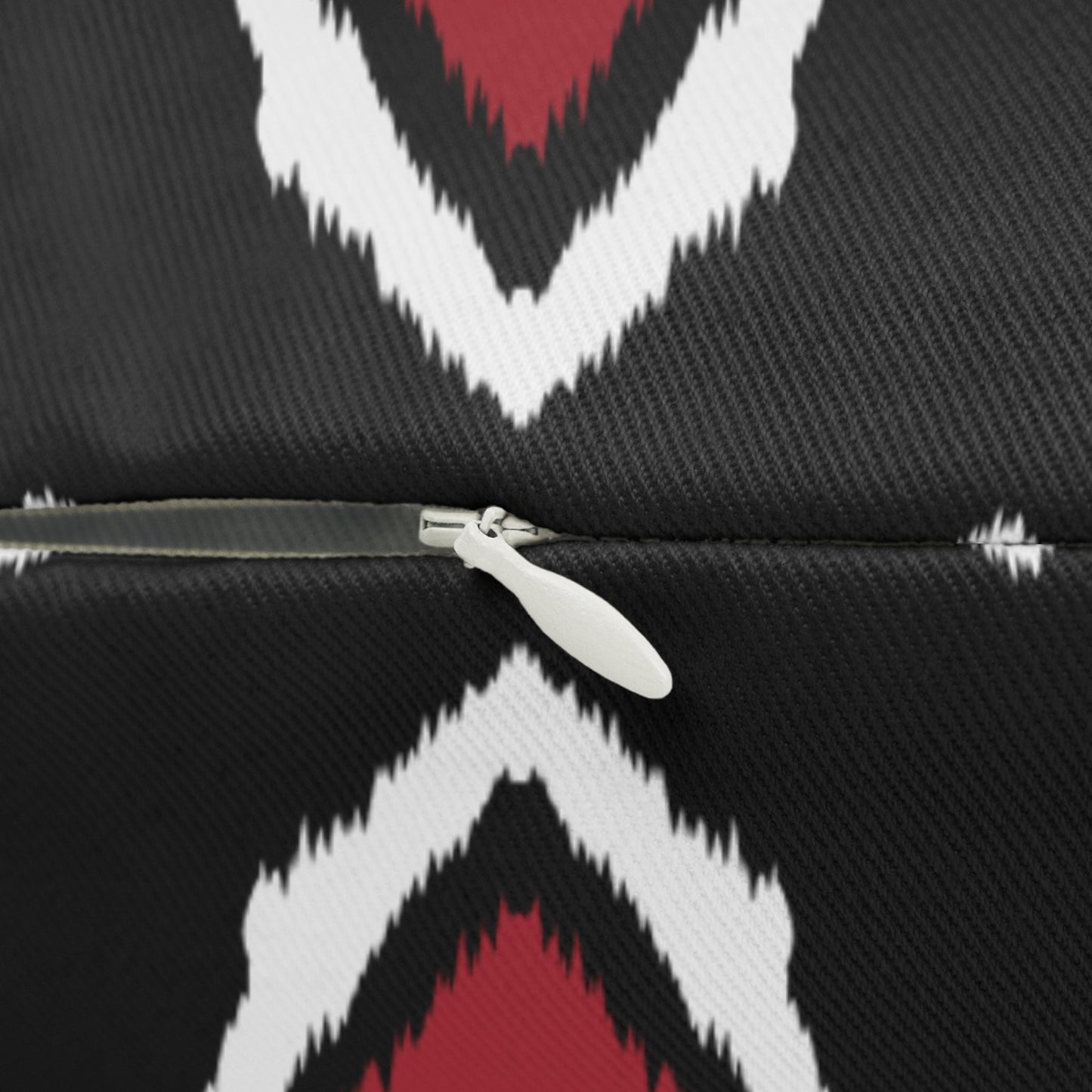 Pillow | Red & Black | Ikat