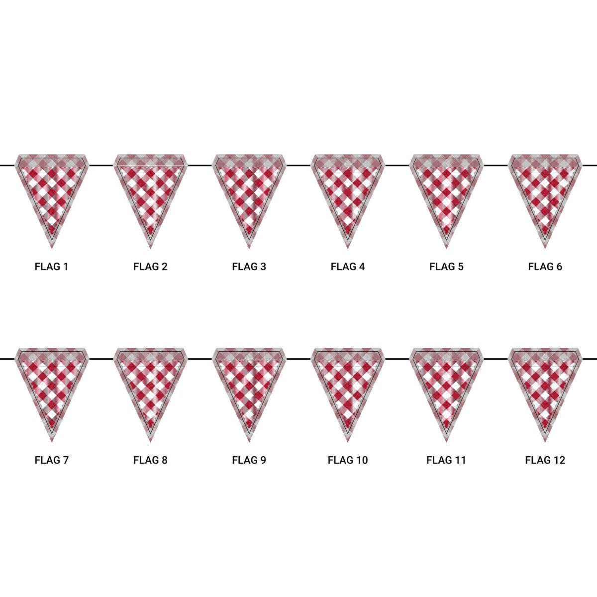 Flag Garland | Bloomington, Indiana | Gingham
