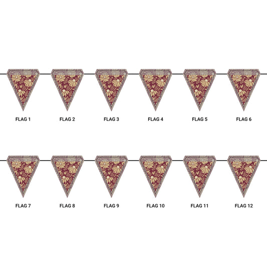 Flag Garland | Maroon & Gold | Bellis
