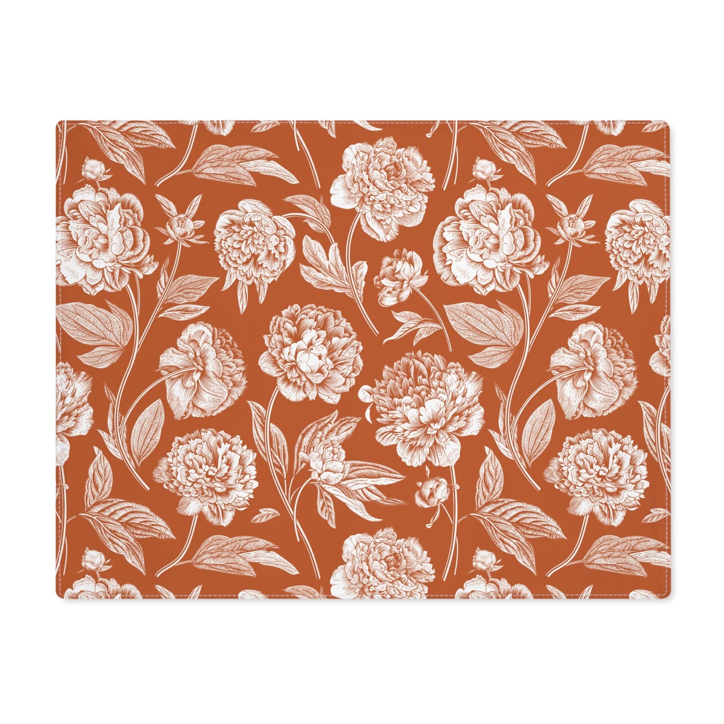 Placemat | Dark Orange & White | Peony