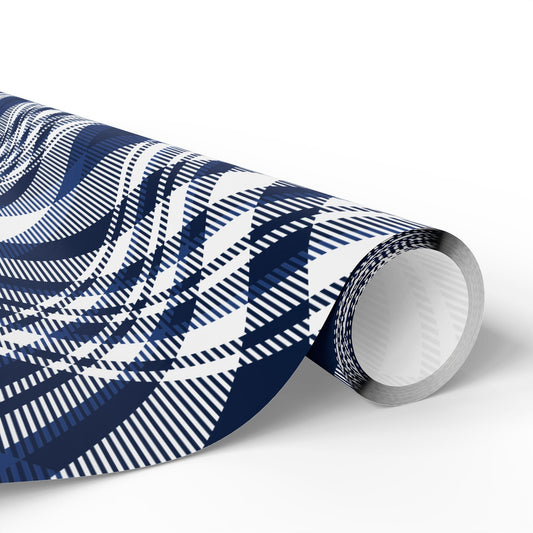 Gift Wrap | Navy & White | Tartan