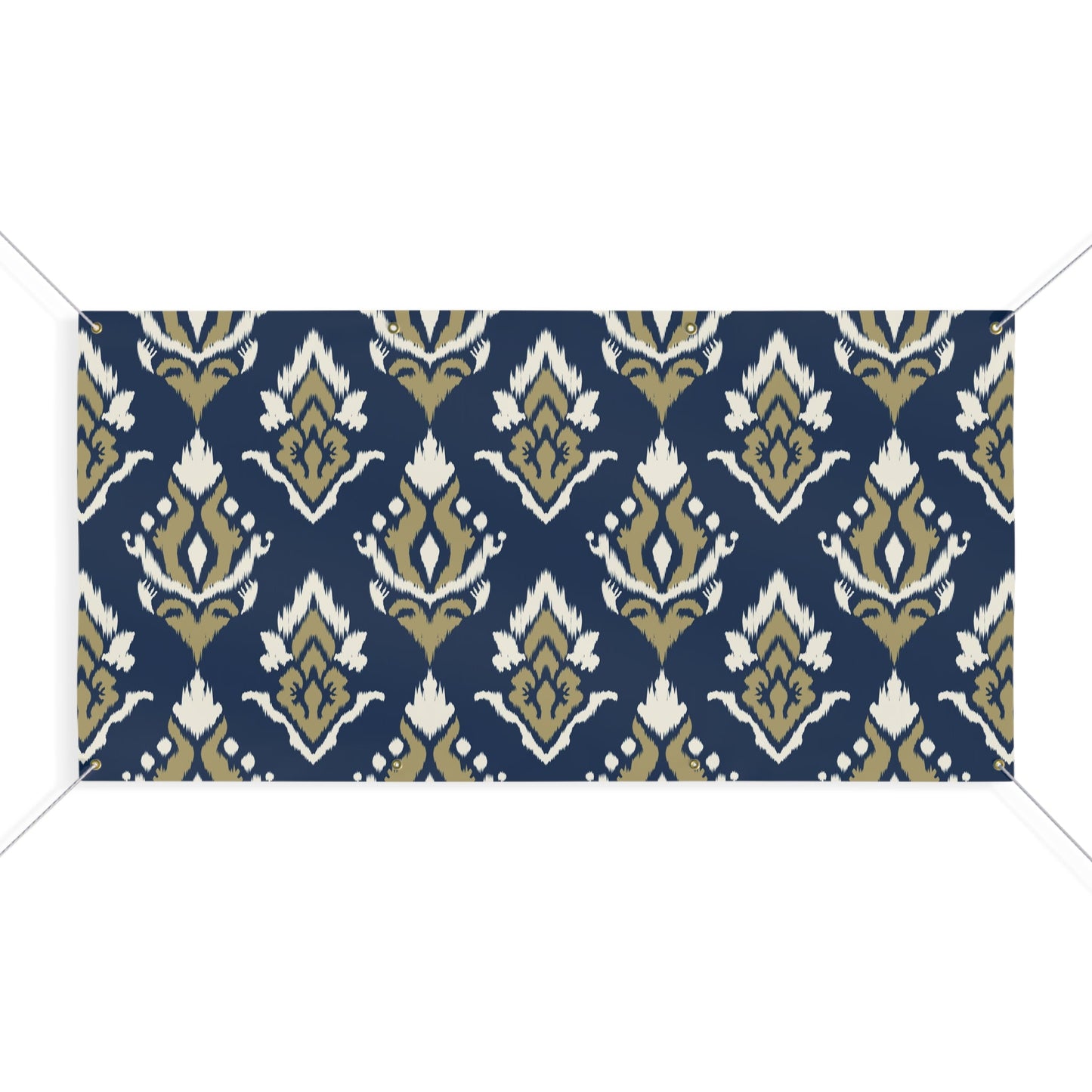 Banner | Gold & Blue | Ikat
