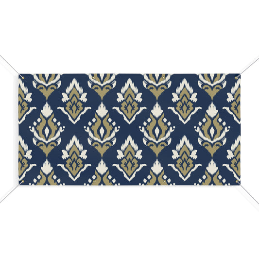 Banner | Gold & Blue | Ikat