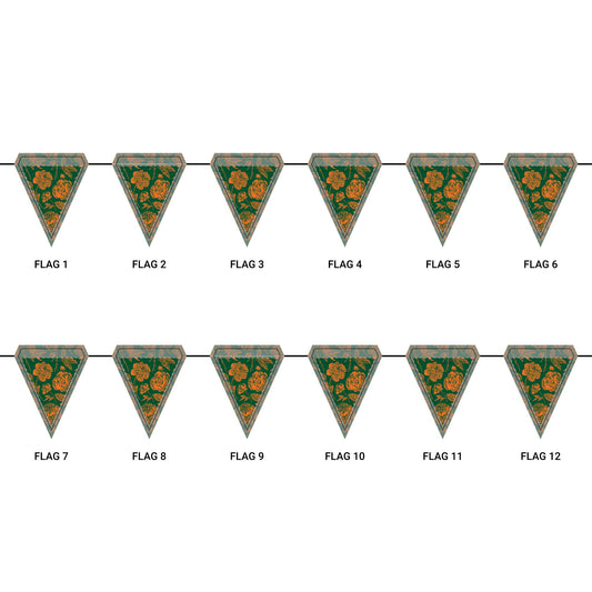Flag Garland | Miami, Florida | Peony
