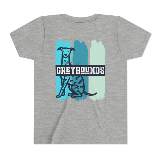 Youth Tee | Greyhounds | Teal Paint