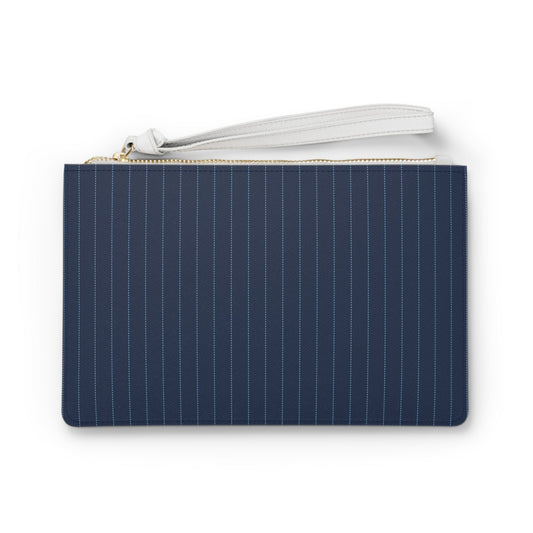 Clutch Bag | Light Blue & White | Pinstripe