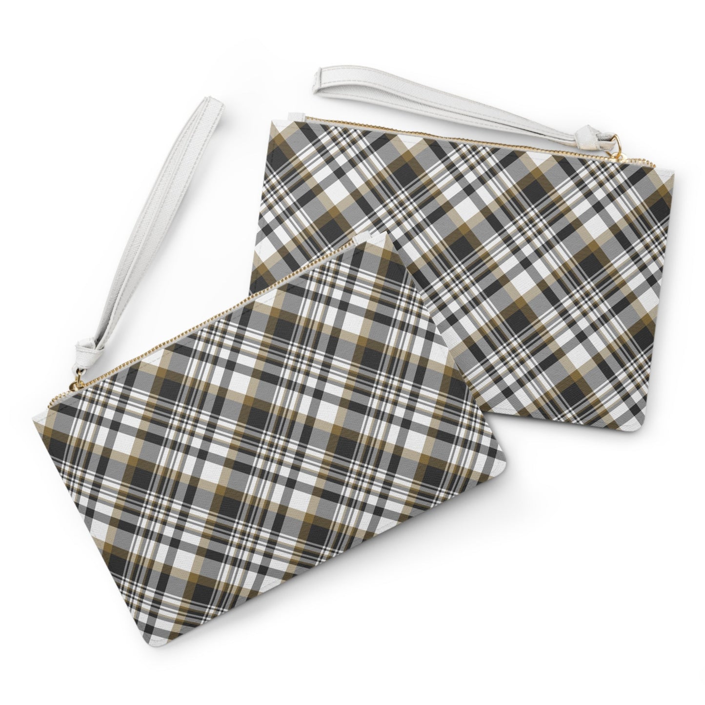 Clutch Bag | Black & Gold | Tartan