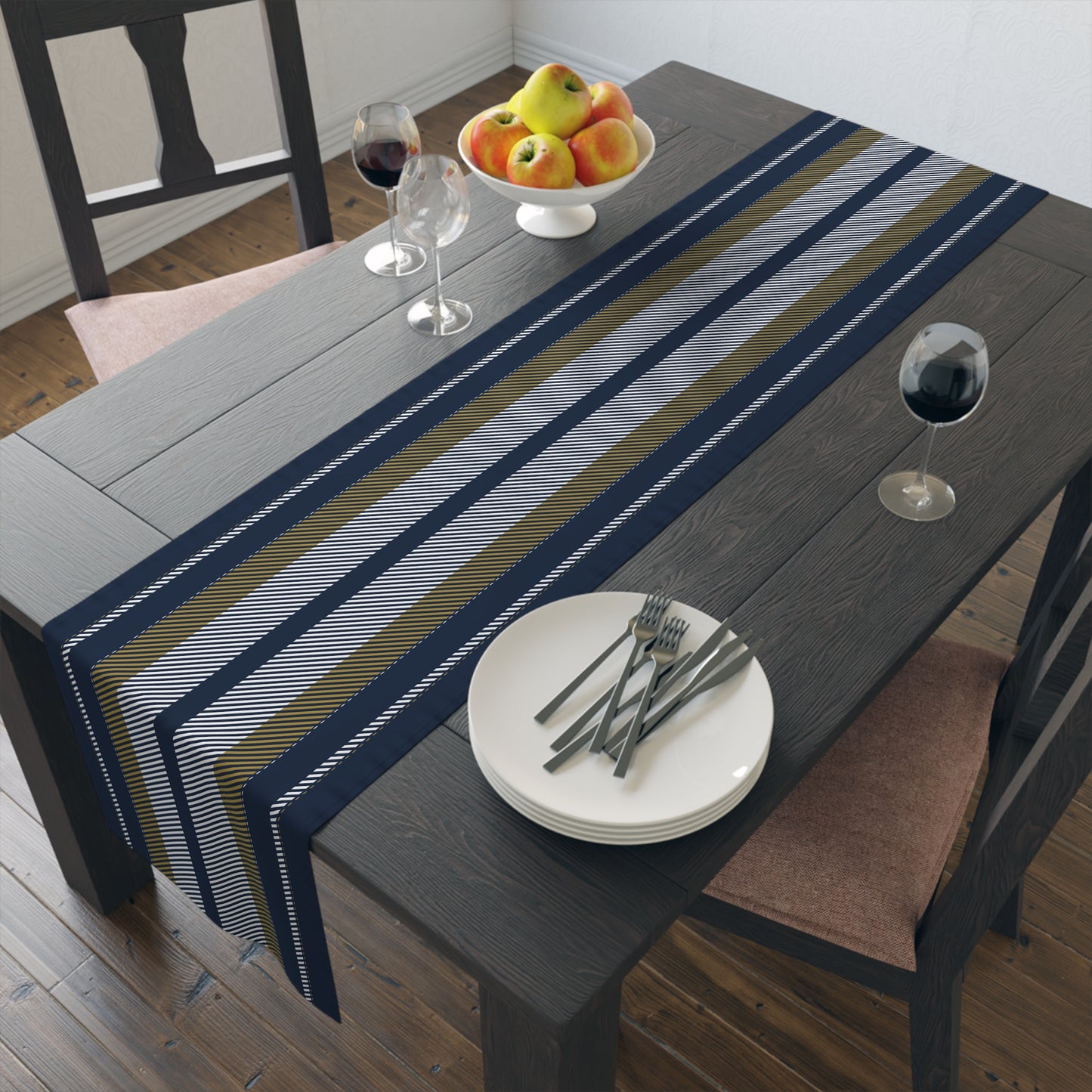 Table Runner | Notre Dame, Indiana | Stripe