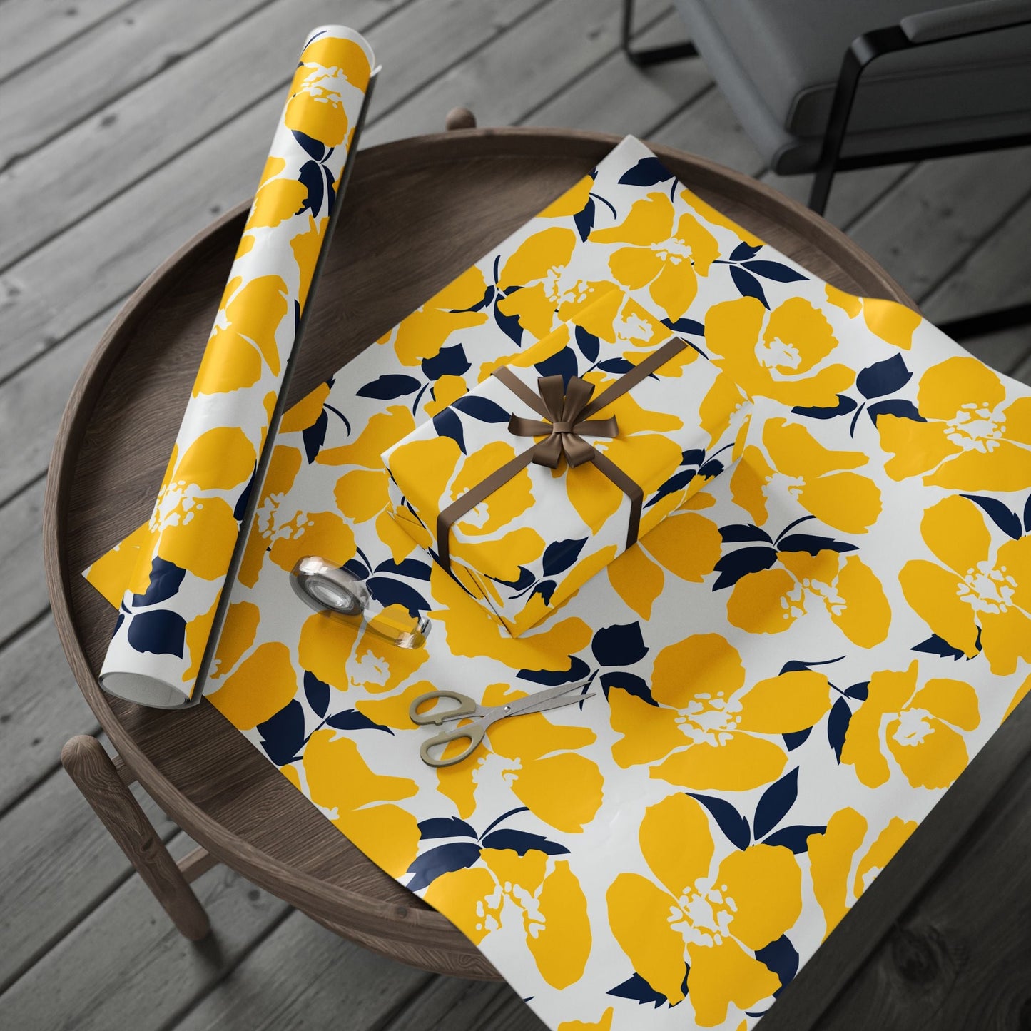 Gift Wrap | Yellow & Blue | Poppy